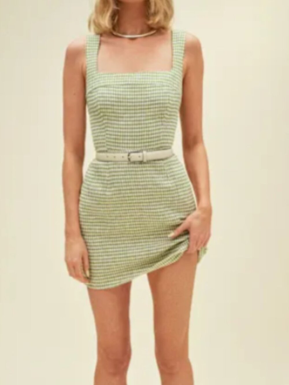 Reformation Celosia Linen Dress Green - Size 8